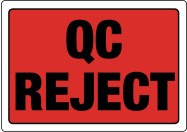 86 x 63mm "QC Reject" labels